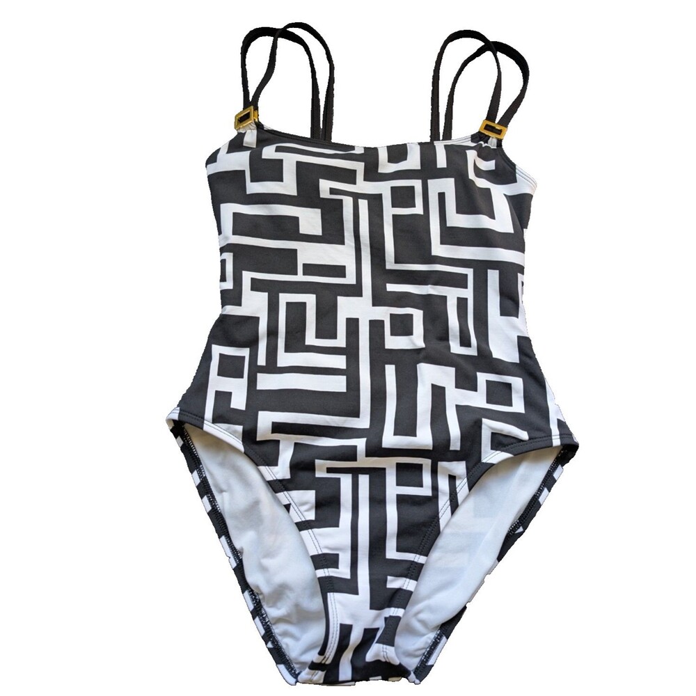 LA BLANCA Rod Beattie Women's Swimsuit One Piece Black White Tummy Control 8